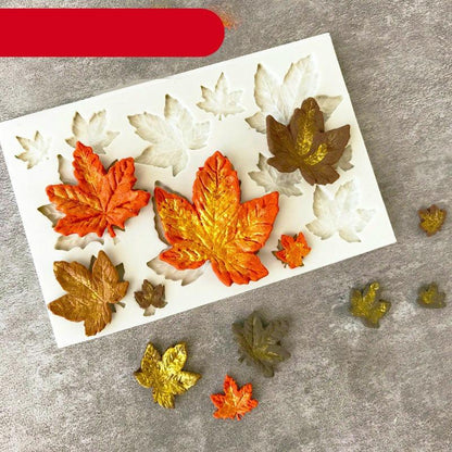 Tree Leaf Mold Silicone Fondant Cake Decorating Tools Chocolate Baking Mould 3D Sugarcraft  Homemade Bakeware 3D Leaf Silicone Mold For Chocolate Candy Sugar Craft Cake Decoration Cupcake Decoration