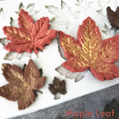 Tree Leaf Mold Silicone Fondant Cake Decorating Tools Chocolate Baking Mould 3D Sugarcraft  Homemade Bakeware 3D Leaf Silicone Mold For Chocolate Candy Sugar Craft Cake Decoration Cupcake Decoration