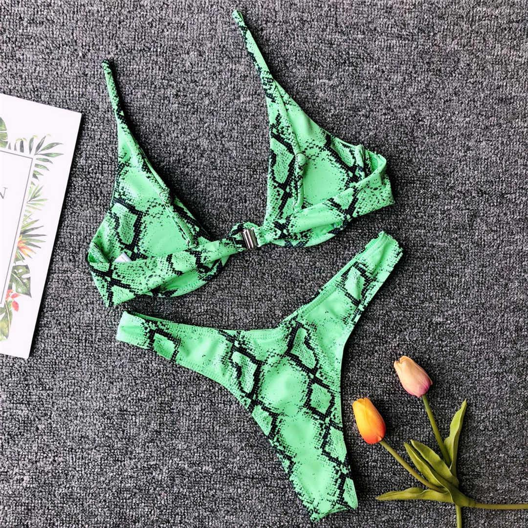 Underwired Bikini Female Swimsuit Women Swimwear Two-Piece V Shape Wire Bikini Set Bather Bathing Suit Women Micro Bikini Set Shiny Metallic 2 Piece Swimsuit Push Up Underwire Swimwear Bathing Suit