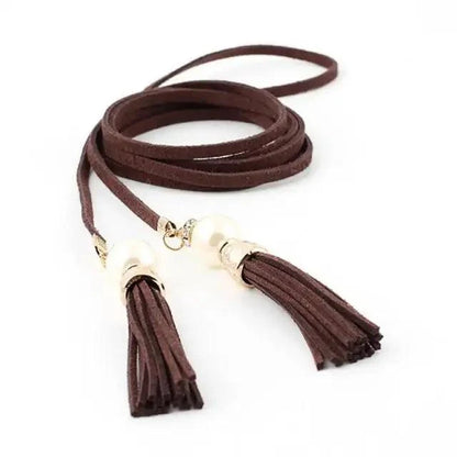 Unique Classic PU Leather Tie Strap Waist Belt For Women Modern Rope Style Design Ladies Waistbands