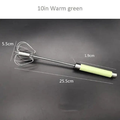 Unique Design Semi-automatic Egg Beater 304 Stainless Steel Egg Whisk Manual Hand Mixer Self Turning Egg Stirrer Kitchen Accessories Egg Tools