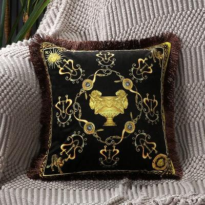 Unique Designed European American Luxury Printed Polyester Cushion Cover Horse printed Lumbar Cover Tassel Edge Modern Throw Pillow Covers Square Decorative Set Cushion Covers For Home Bed Couch Sofa Bench