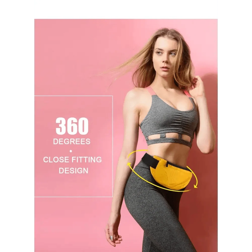 Unique  Running Fanny Pack Sports Belt Bag Stylish Ultra Light Bounce Free Waist Pouch Bag Fitness Workout Belt Sport Waist Pack