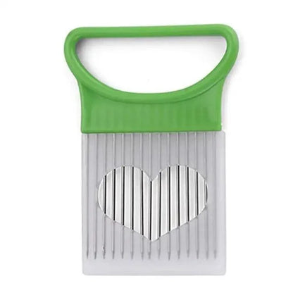 Unique Style 1PC Stainless Steel Onion Needle Onion Holder Handheld Simple Slicer Fruit Vegetable Cutter Potato Kitchen Tool Bar Accessories