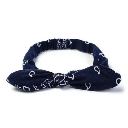 Unique Style Women's Soft Solid Print Headbands Vintage Cross Knot Elastic Hairbands Bandanas Girls Hair Bands Hair Accessories