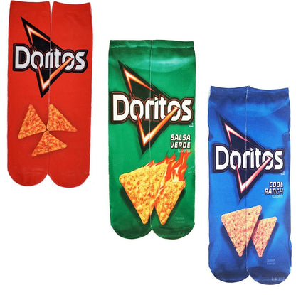 Unisex 3D Print Funny Art Socks Cotton for Lovers with Painting and Snacks Funny Socks Long Kawaii Cute and Cool Gifts for Men And Women