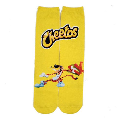 Unisex 3D Print Funny Art Socks Cotton for Lovers with Painting and Snacks Funny Socks Long Kawaii Cute and Cool Gifts for Men And Women