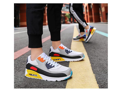 Unisex Air Cushion Sneakers Men's Colorful Casual  Fashion Jogging Sneakers Outdoor Sports Sneakers Lace Up Unisex Walk Women's Air Athletic Running Sneakers