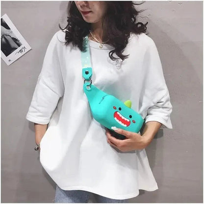 Unisex Cartoon Design Waist Fanny Pack For Traveling Unique Fashion Bag Cute Chest Bag For Women