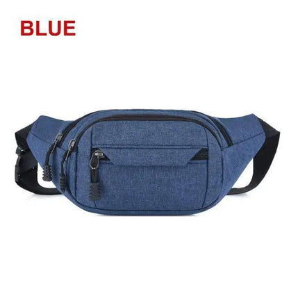 Unisex Casual Crossbody Women Waist Bag Retro Design Large Capacity Canvas Travel Adjustable Phone Bag Fanny Hip Bags Hands-Free Wallets Waist Pack