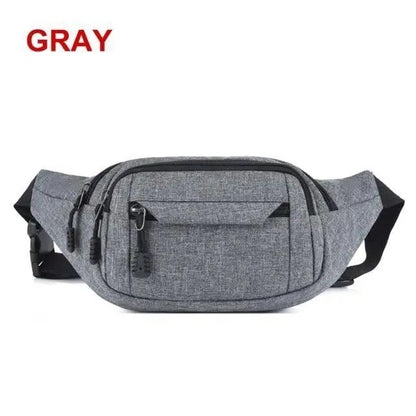 Unisex Casual Crossbody Women Waist Bag Retro Design Large Capacity Canvas Travel Adjustable Phone Bag Fanny Hip Bags Hands-Free Wallets Waist Pack