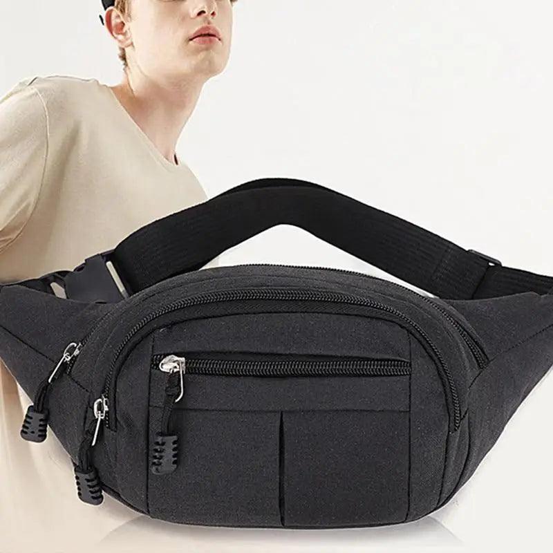 Unisex Classic Design Sports Fanny Pack Stylish Waist Bag Large Capacity Outdoor Travel Waist Bag
