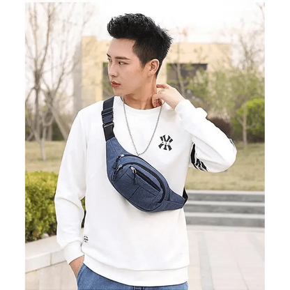 Unisex Classic Design Sports Fanny Pack Stylish Waist Bag Large Capacity Outdoor Travel Waist Bag