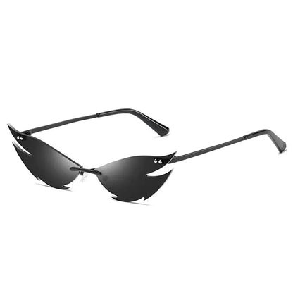 Unisex Elegant Diamond Shape Rimless Sunglasses Vintage Sun Glasses Cute Designs Excellent Gift For Summer