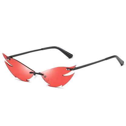 Unisex Elegant Diamond Shape Rimless Sunglasses Vintage Sun Glasses Cute Designs Excellent Gift For Summer