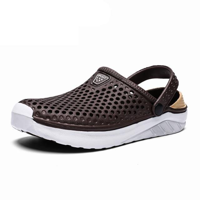 Unisex Fashion Beach Sandals Thick Sole Slipper Waterproof Anti-Slip Sandals Flip Flops Summer Breathable Mesh Sandals Beach Footwear Anti-Slip Slippers Quick Drying Sandals