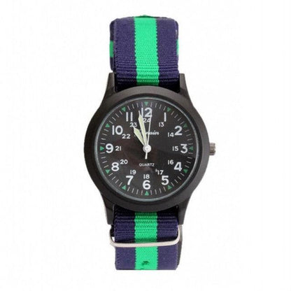 Unisex Fashion Nylon Fabric Kids Children Watch Sport Thin Students Canvas Quartz Dress Wristwatch Military Time Watch  Field Outdoor Sport Mens Wristwatch With Slip-Thru Nylon Band