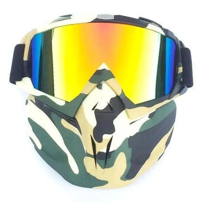 Unisex Snowboard Glasses Snowmobile Skiing Goggles For Men Women Windproof Sunglasses With Detachable Mask
