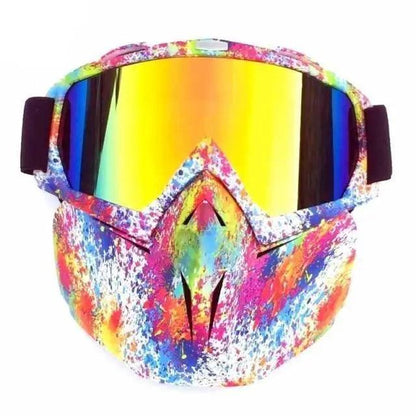 Unisex Snowboard Glasses Snowmobile Skiing Goggles For Men Women Windproof Sunglasses With Detachable Mask