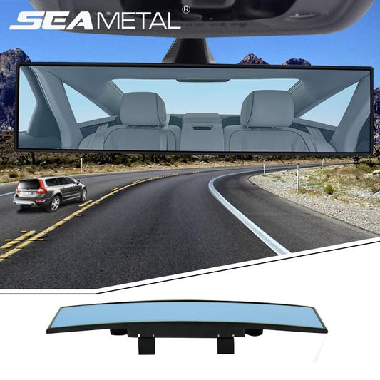 Universal Anti Glare Car Interior Rearview Mirror Interior Rearview Mirrors Universal Auto Rear View Mirror Anti-glare Wide-angle Surface Blue Mirror Easy Clip on Universal Fit Wide Angle Panoramic Auto Interior Rearview Mirror Flat  Auto Accessories