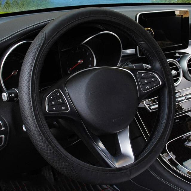 Universal Car Steering Wheel Cover Skid Proof Auto Car Steering Wheel Cover Auto Steering- Wheel Cover Microfiber Leather Viscose Breathable Anti-Slip Anti-Slip Embossing Leather Car-styling Car Accessories