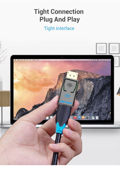 Vention DP To HDMI Adapter And 4K DP To HDMI Video Audio Converter for PC Laptop Projector Monitor