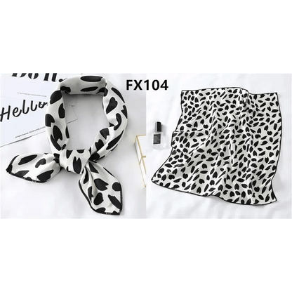 Versatile Square Silk Scarf For Women Fashionable Printed Small Neck Scarfs Office Lady Hair Band Foulard Hand For Female Bandana Shawl