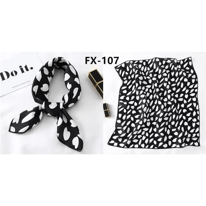 Versatile Square Silk Scarf For Women Fashionable Printed Small Neck Scarfs Office Lady Hair Band Foulard Hand For Female Bandana Shawl