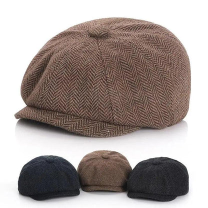 Vintage Children Winter Beret Caps Cute Octagonal Beret Soft Hat Comfortable Retro Style Caps For Children