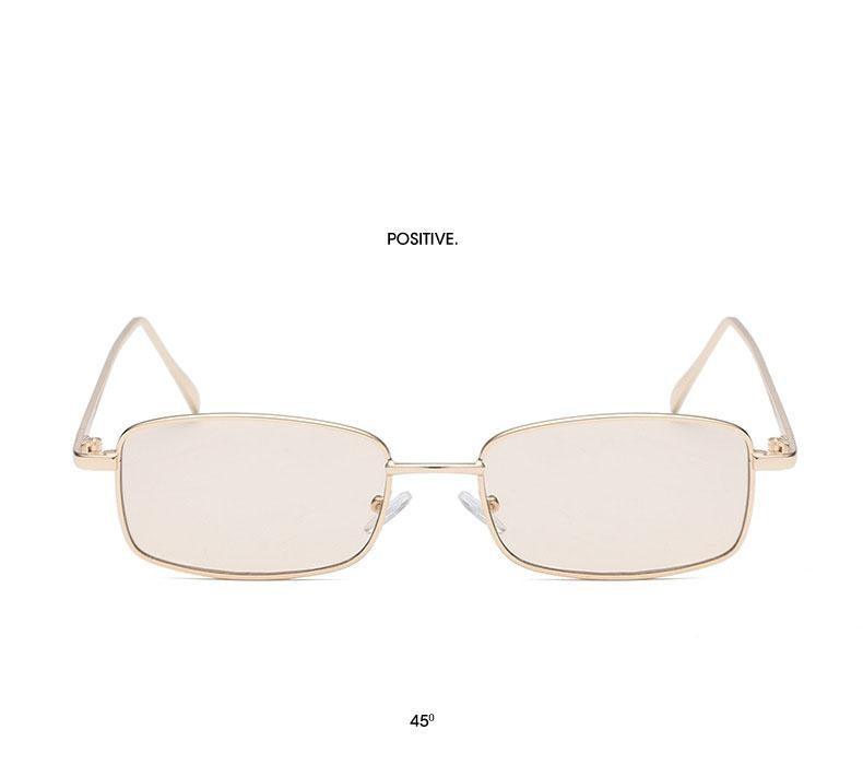 Vintage Slender Square Sunglasses Classic Small Frame New Square Shape  Sunglasses For Men In High-quality Metal Frame Sunglasses For Men New Vintage Sunglasses