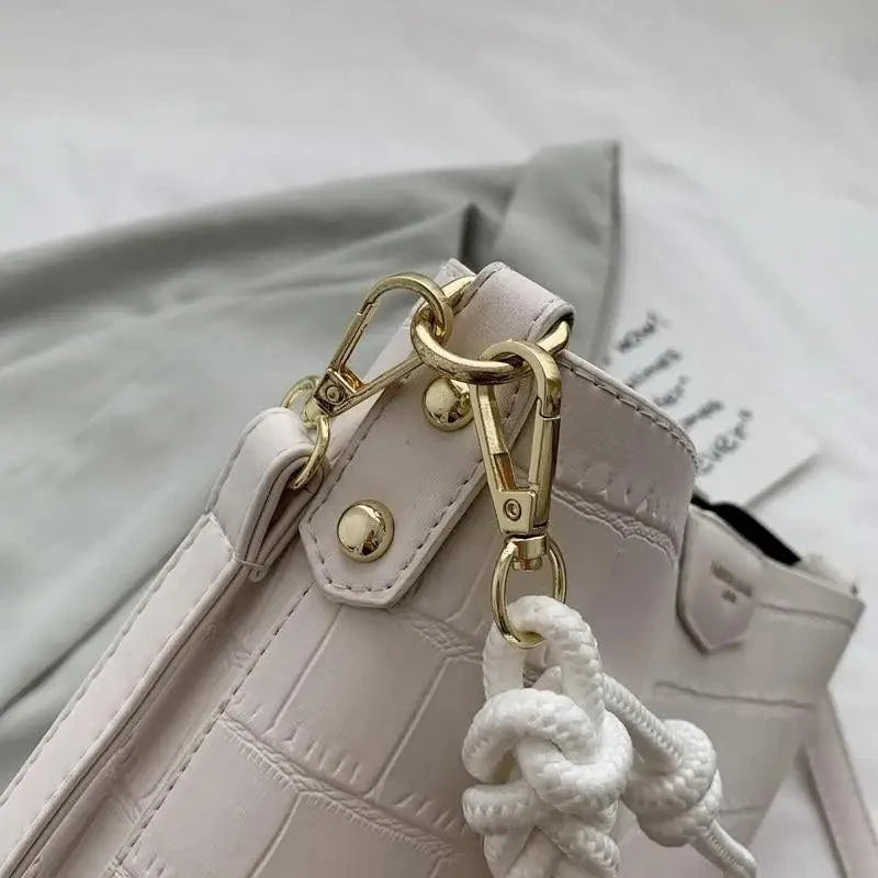 Vintage Style Fashionable Women's bucket bag Stone Pattern Shoulder Bag For Ladies Diagonal Female Bag