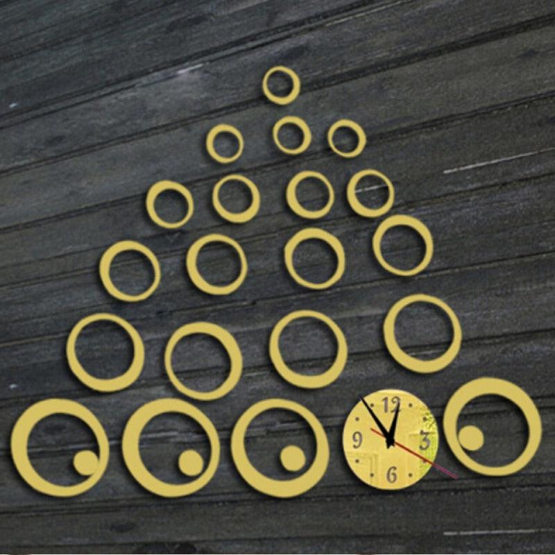 Wall Clock 3D Quartz Acrylic Mirror Acrylic Bubble Circle Mute Stylish and Interesting Decorative Wall Clock Creative Decoration Gift Modern Watch Living Room Decoration