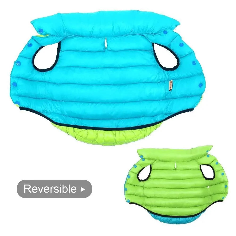 Warm Winter Dog Clothes Vest Reversible Dogs Jacket Coat 3 Layer Thick Pet Clothing Waterproof Outfit for Small Large Dogs