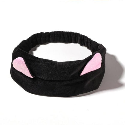 Wash Face Women Girls Hairbands Soft Warm Coral Fleece Bow Animal Ears Headbands Headwear Hair Bands Turban Gorgeous Hair Accessories For Women