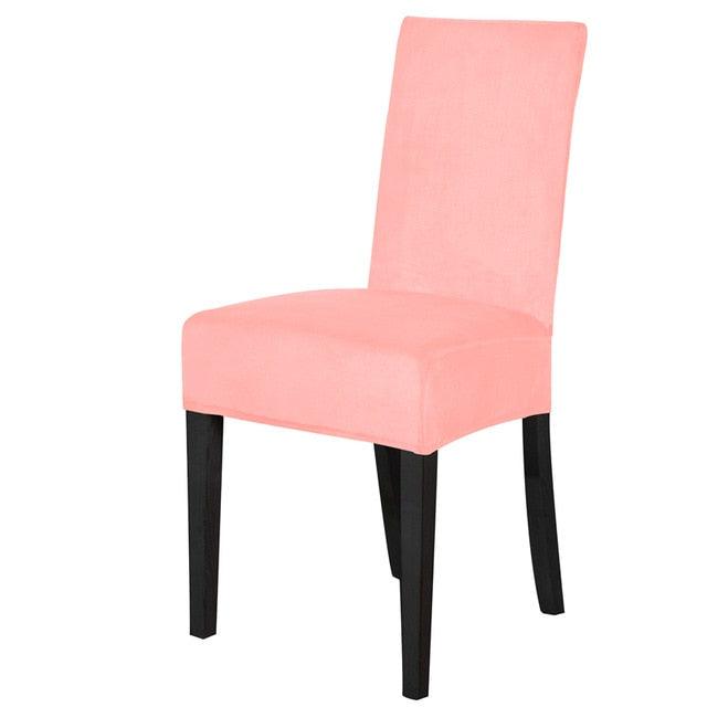 Washable Elastic Seat Parsons Chair Covers Thick Chair Cover Washable Elastic Winter Warm Chair Protector Case Kitchen Restaurant  Washable Spandex Kitchen Chair Covers for Dining Room Christmas Decoration Holiday Party
