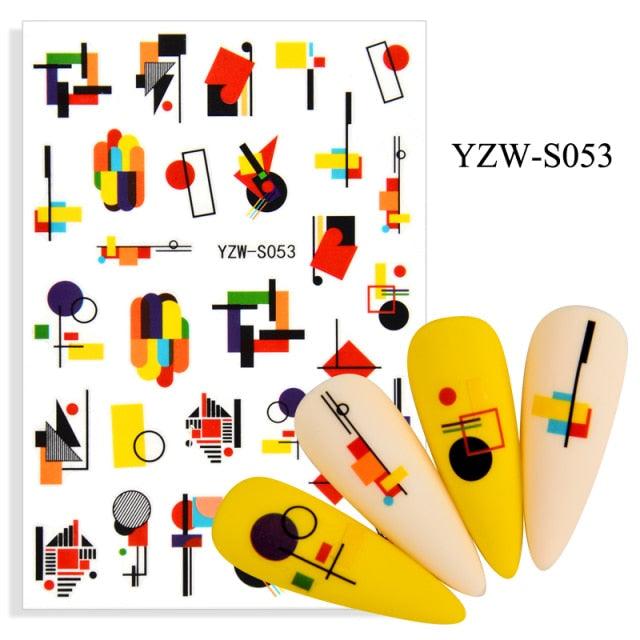Water Decal Nail Art Decorations Nail Sticker Tattoo Full Cover Beauty Decals Manicure Supplies Accessories  Women Kids Girls Manicure Decoration Nail Art Supplies 3D Self-Adhesive Nail Decals Designer Nail Stickers for Acrylic Nails