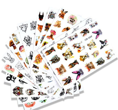 Water Decal Nail Art Decorations Nail Sticker Tattoo Full Cover Beauty Decals Manicure Supplies Accessories  Women Kids Girls Manicure Decoration Nail Art Supplies 3D Self-Adhesive Nail Decals Designer Nail Stickers for Acrylic Nails