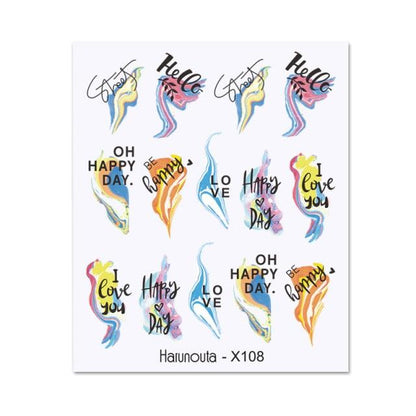 Water Nail Stickers Women Face Sketch Abstract Butterfly Image Sexy Girl Nail Art Decor Sliders Manicures For Nails Decoration Decal Self-Adhesive 3D Wave Design Decoration for Women Girls Tape Nail Art Stickers Decal Decoration