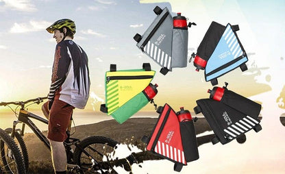 Waterproof Bicycle Bag Bike Triangle Bag For Bicycle Front Frame Bag Bike Bag Cycling Top Tube Bag Bicycle Bottle Bag Bike Storage Frame Bag Bicycle Front Tube Triangle Water Resistant Cycling Pack Strap On Pouch Bike Accessories Tool Accessible