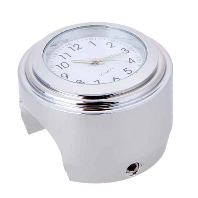 Waterproof  Motorcycle Handlebar Mount Quartz Clock Motorcycle Handlebar Motorcycle Handlebar Clock Motorcycle Modification Handlebar Mount Waterproof Quartz Clock Watch Accessories Watch Aluminum Luminous Clock Moto Black Accessories