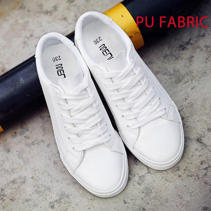 White Summer Womens Sneakers Trainers White Leather Canvas Shoes Tenis Classic Casual Cotton Slip On Canvas Comfortable Walking Flats Sneakers