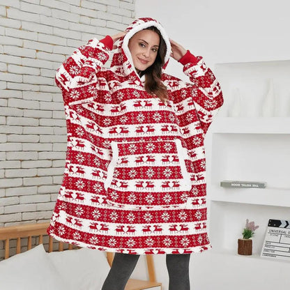 Winter Oversized Wearable Blanket Women Hoodies Sweatshirt TV Blanket With Sleeves Pullover Warm Soft Unisex Hoody Comfortable Sweatshirts For Autumn