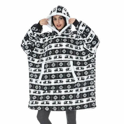 Winter Oversized Wearable Blanket Women Hoodies Sweatshirt TV Blanket With Sleeves Pullover Warm Soft Unisex Hoody Comfortable Sweatshirts For Autumn