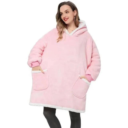 Winter Oversized Wearable Blanket Women Hoodies Sweatshirt TV Blanket With Sleeves Pullover Warm Soft Unisex Hoody Comfortable Sweatshirts For Autumn