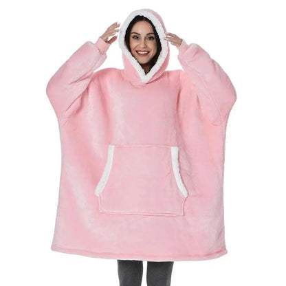 Winter Oversized Wearable Blanket Women Hoodies Sweatshirt TV Blanket With Sleeves Pullover Warm Soft Unisex Hoody Comfortable Sweatshirts For Autumn
