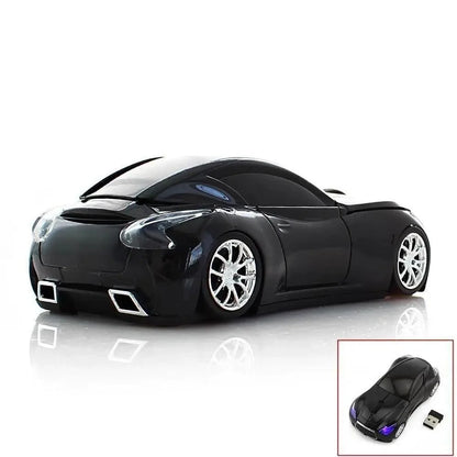Wireless Black Sports Car USB Mouse Design Computer 1600 DPI Mouse Mini Ergonomic Gaming Mouse For Laptop And Computer 2.4Ghz