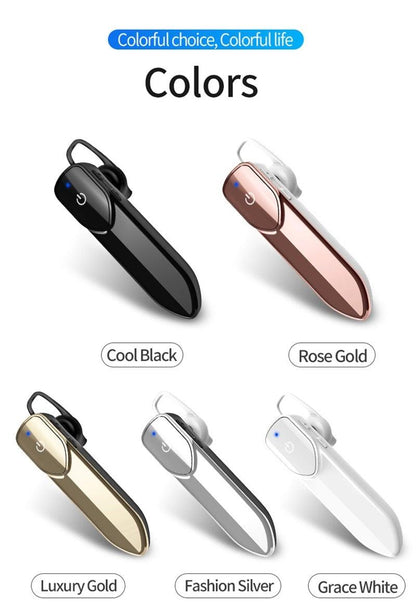 Wireless Bluetooth Headset Business Hands Free Long Standby V5.0 Earphones Waterproof Sport Earbuds With Microphone For Driving
