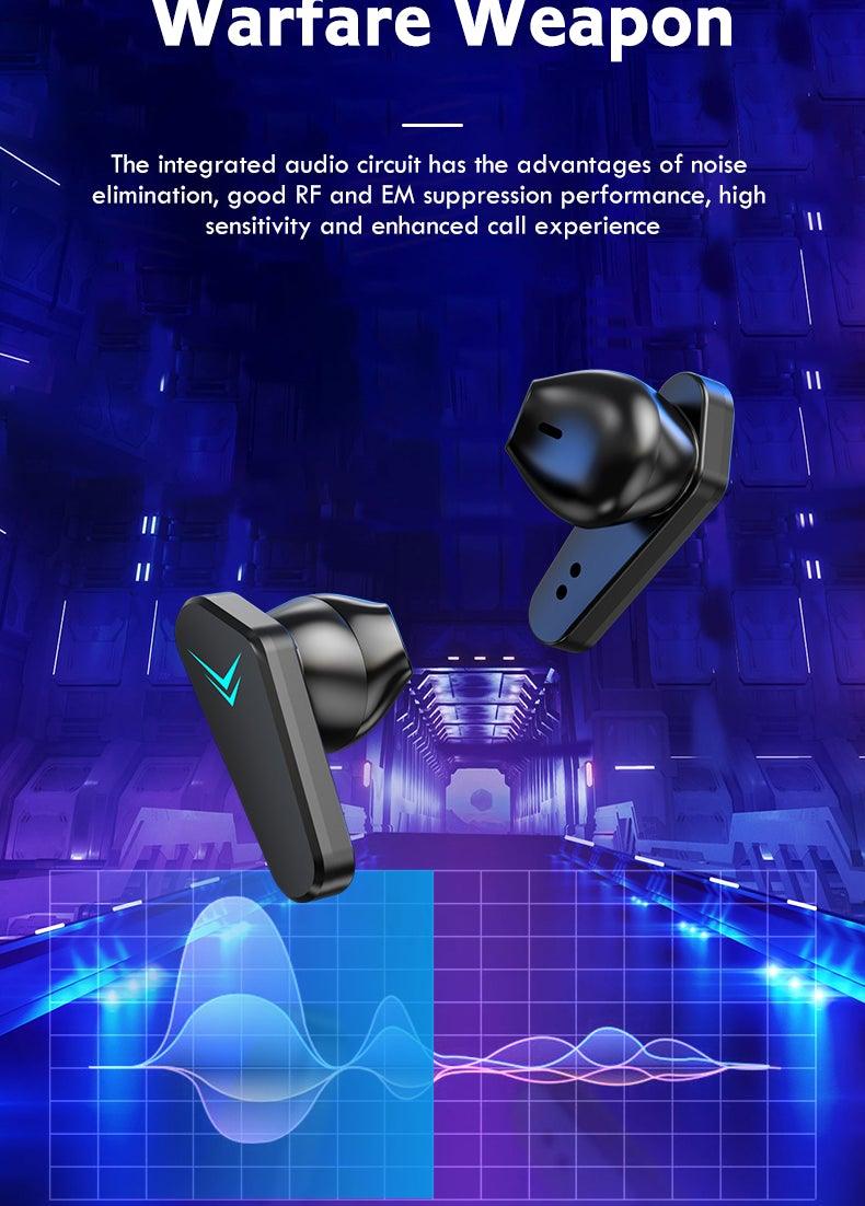 Wireless Earbuds Touch Control Earphone No Delay Noise Reduction Bluetooth Headphone Gaming Headset y Lewith Mic Updated Design with Industrading Sound & Improved Comfort, Long Wireless Range, Up to 24 Hours of Talk Time