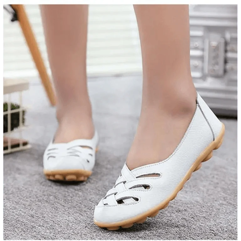 Women's Genuine Leather Flats Sandals Elegant Comfortable Soft Non Slip Design For Women