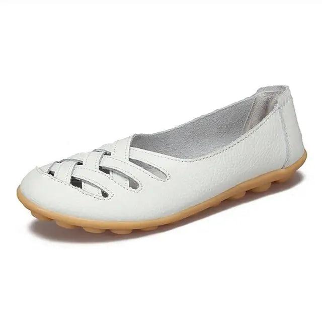 Women's Genuine Leather Flats Sandals Elegant Comfortable Soft Non Slip Design For Women